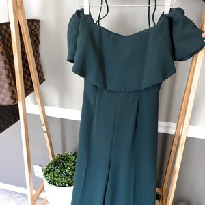 Hunter green jumpsuit
